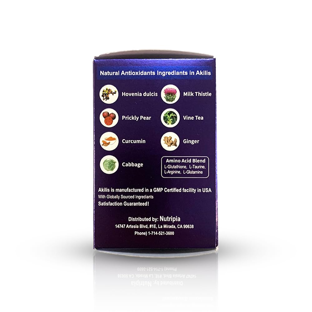 Nutripia Akilis Liver Support Pills Capsule, 100 Count