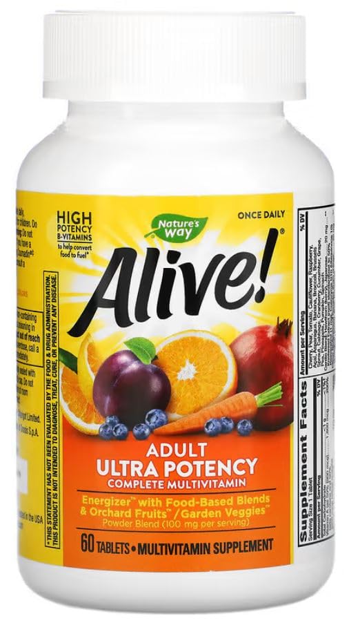 Nature's Way Once Daily Ultra Potency Multivitamin Tablets, 60 Count