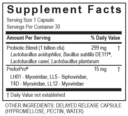 TRANSFORMATION The Genesis of Good Health Enzyme Transbiotic Probiotic Supplement, Advanced Formula for Gut Flora Balance, GI Tract, Health Benefits, High Potency Prebiotic & Probiotic Blend Capsule, 30 Count