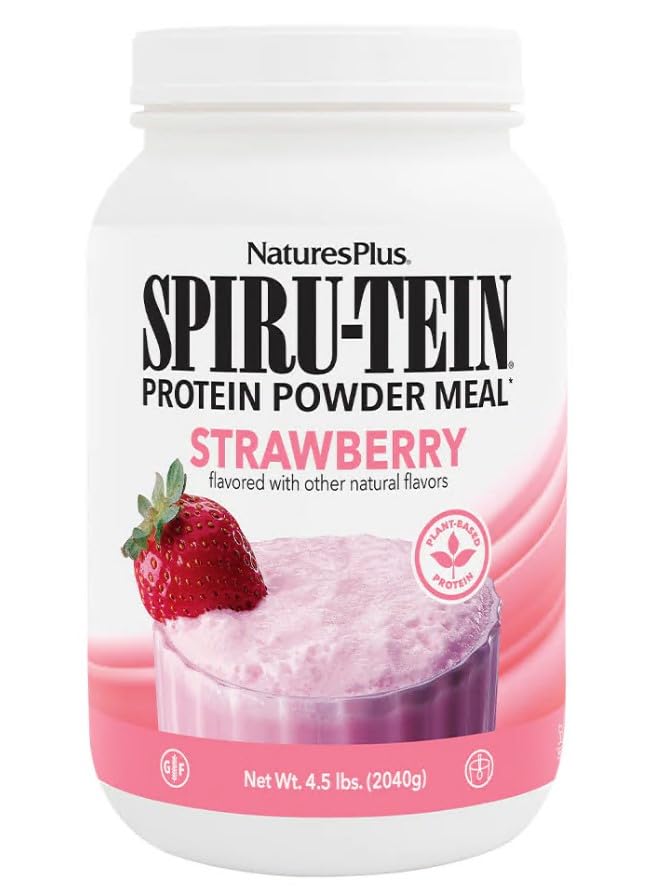 NaturesPlus SPIRU-TEIN Powder Strawberry 72 Servings