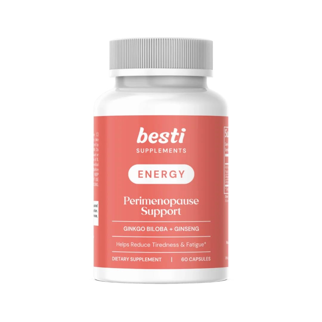 Besti Energy Supplements Perimenopause Support with B-Vitamins & Cordyceps, 60 Capsules