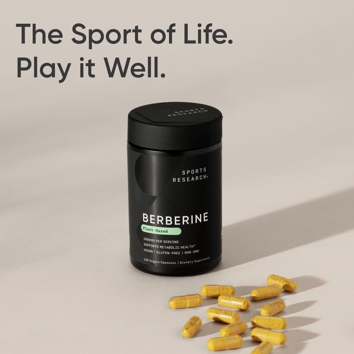 Sports Research Berberine 1000mg Capsule 120 Count