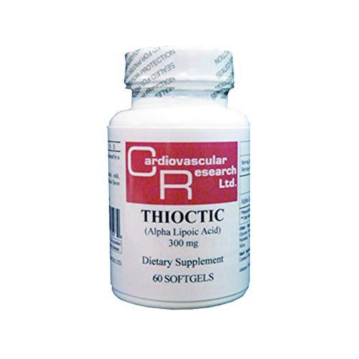 Cardiovascular Research Thioctic Alpha Lipoic Acid 300 Mg Softgel 60 Count