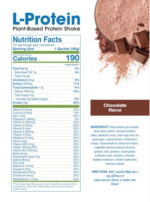 Prolon Longevity Plant Based Protein Powder Protein Powder 12 Packets