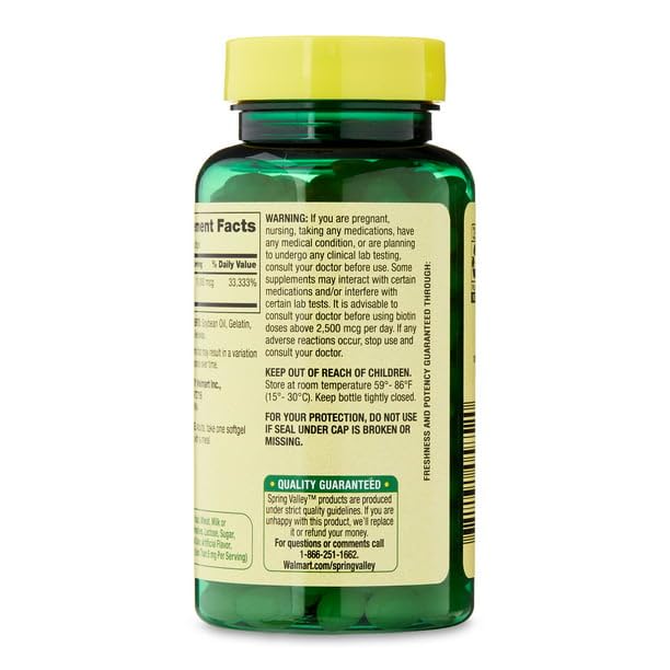 IKJ Biotin Hair/Skin/Nails Health Dietary Supplement Softgels 120 Count
