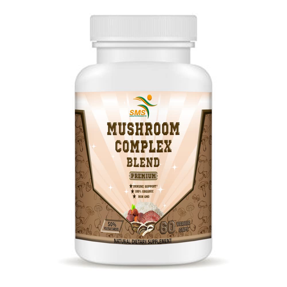 SMSHEALTHPRODUCTS.com Mushroom Supplement Capsules 60