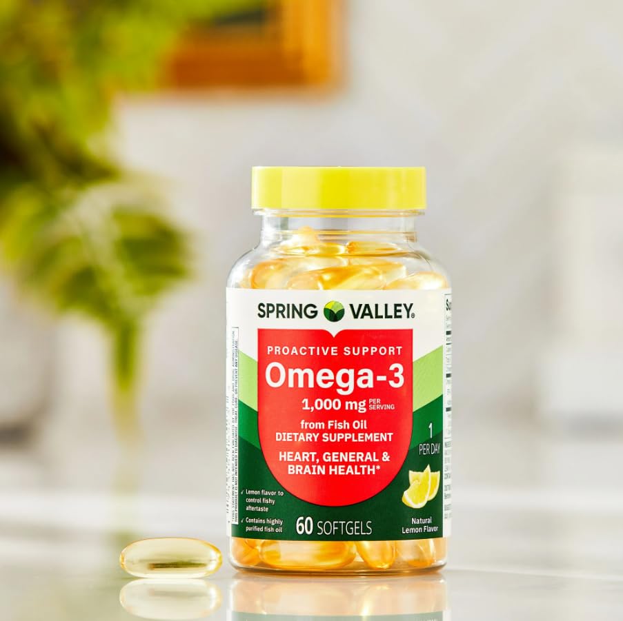 Generic Omega-3 from Fish Oil 1000 mg EPA + DHA Capsule, 60 Count