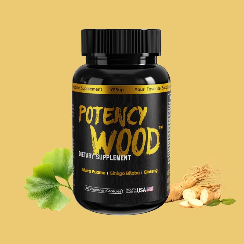 Potency Wood Ginseng Ashwagandha Ginkgo Tribulus, 60 Capsules