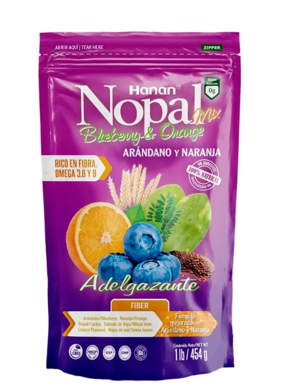 NOPAL MIX Blueberry with Orange Mix Powder Fiber, 96