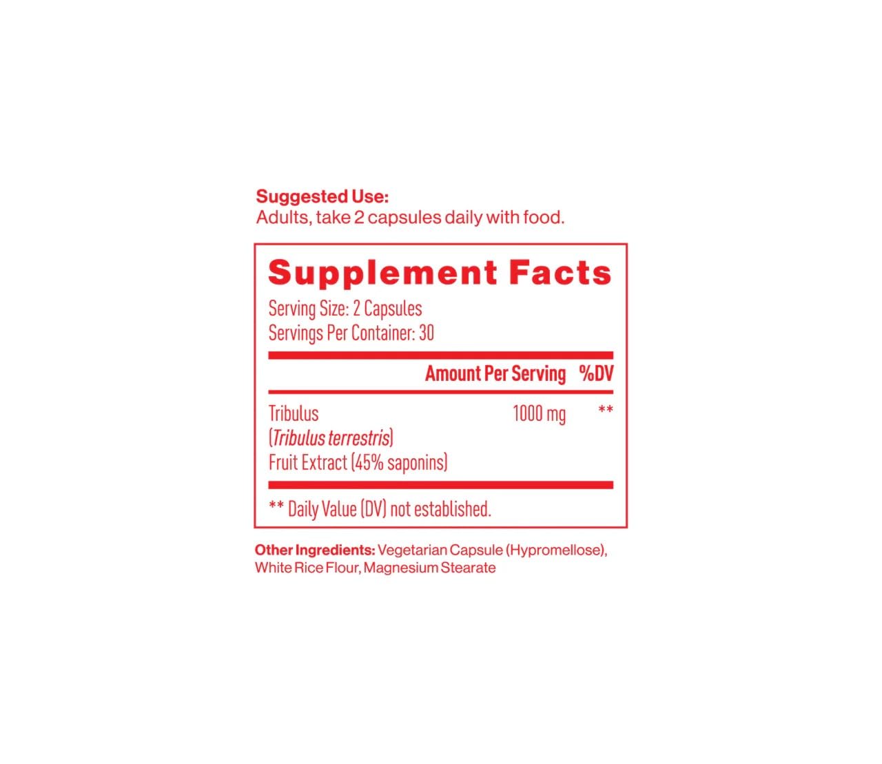 Mdrive Tribulus Terrestris 45% Saponins Capsules, 60 Count