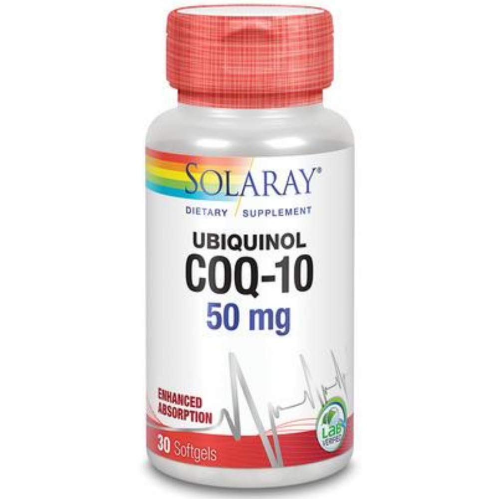 SOLARAY CoQ10 Ubiquinol Softgel 50mg 30 Count