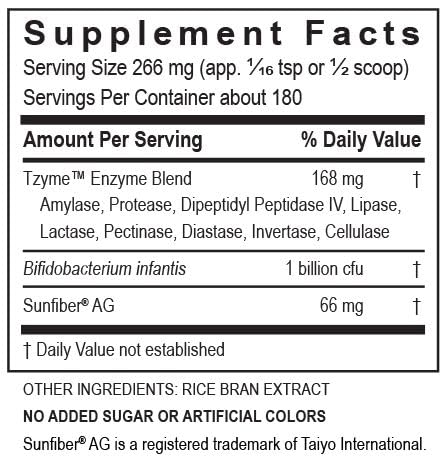 TRANSFORMATION Digestive Enzymes Powder, Natural Digestive Support for Kids, 1.65 oz