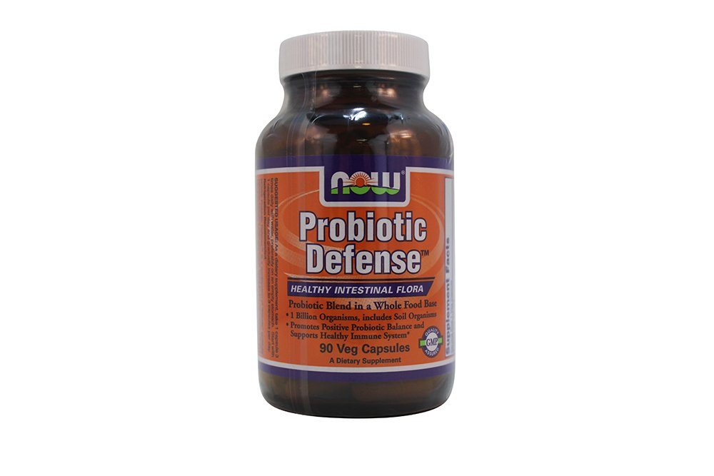 NOW Foods Probiotics Defense Healthy Intestinal Flora Capsules, 2 Pack