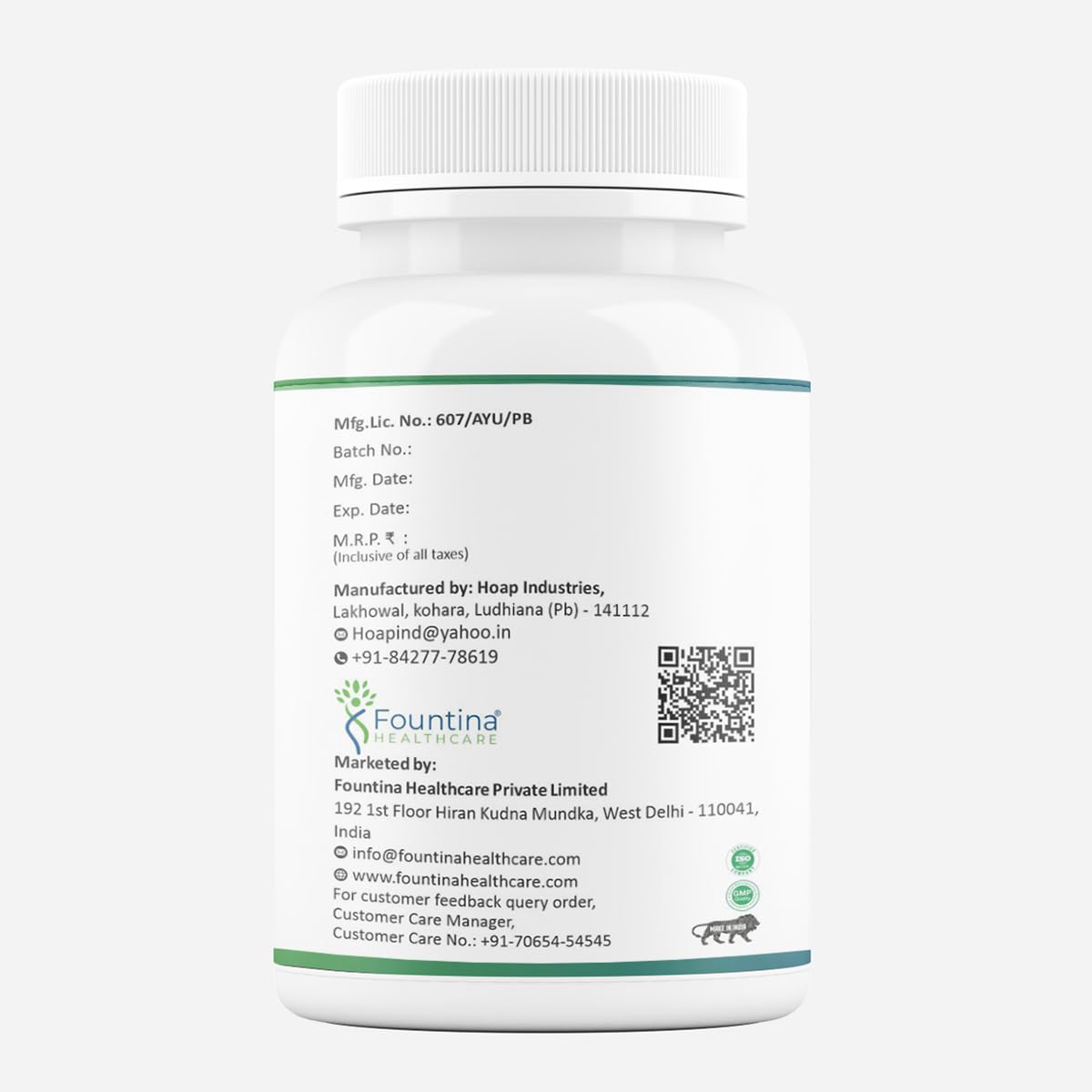 FOUNTINA Aloe Vera Capsules, 60 Count
