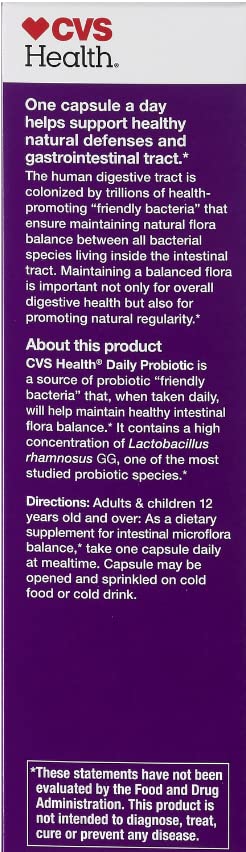 CVS Health Maximum Strength Probiotic Dietary Supplement 30 Capsules