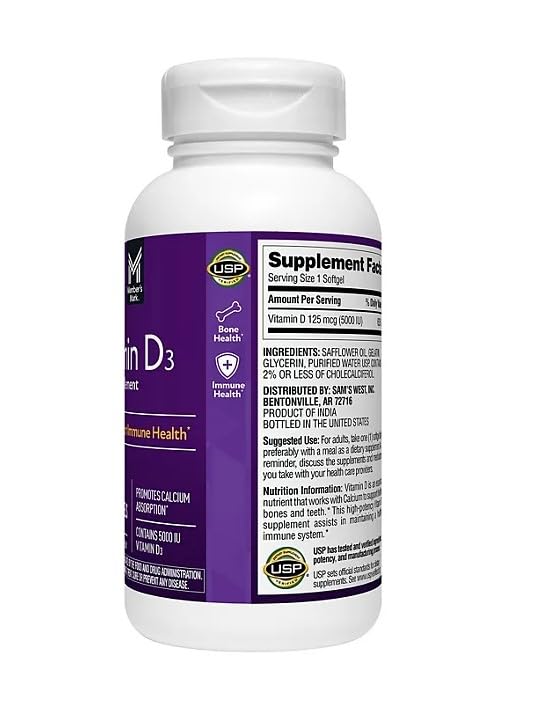 Generic Vitamin D3 125 mcg Softgel 400 Count