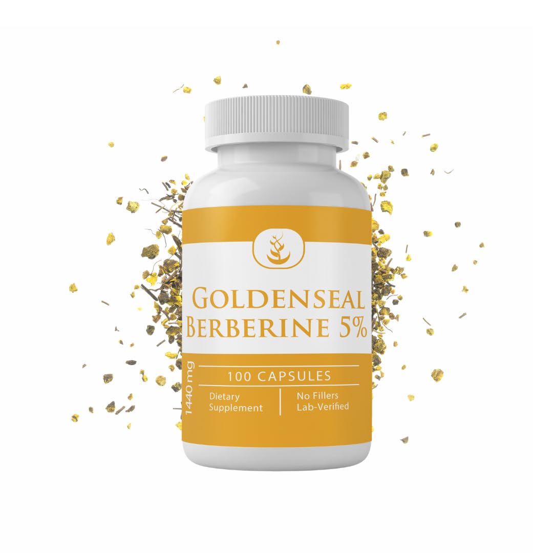 PURE ORIGINAL INGREDIENTS Goldenseal Berberine Capsules, 100 Count
