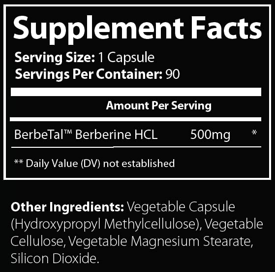 Advanced Bionetix Advanced Bioavailability Micronized Berberine Supplement Capsules, 180 Capsules