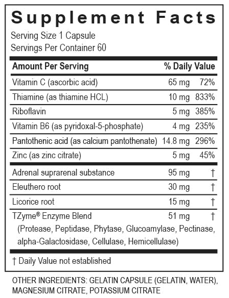TRANSFORMATION Enzymes Adrenal Complex, 60 Capsules