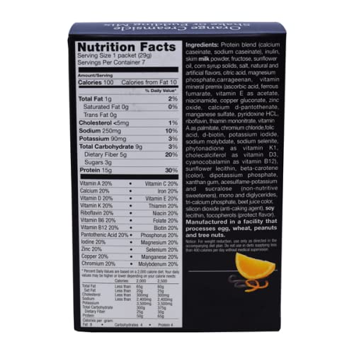 Nutmeg State Nutrition Proti Fit Bariatrix Nutrition Orange Creamsicle Shake or Pudding Mix Powder, 7 Packets