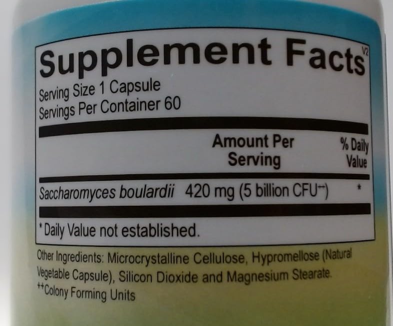 Generic Saccharomyces Boulardii Probiotics 5 Billion CFU Capsule 120 Count