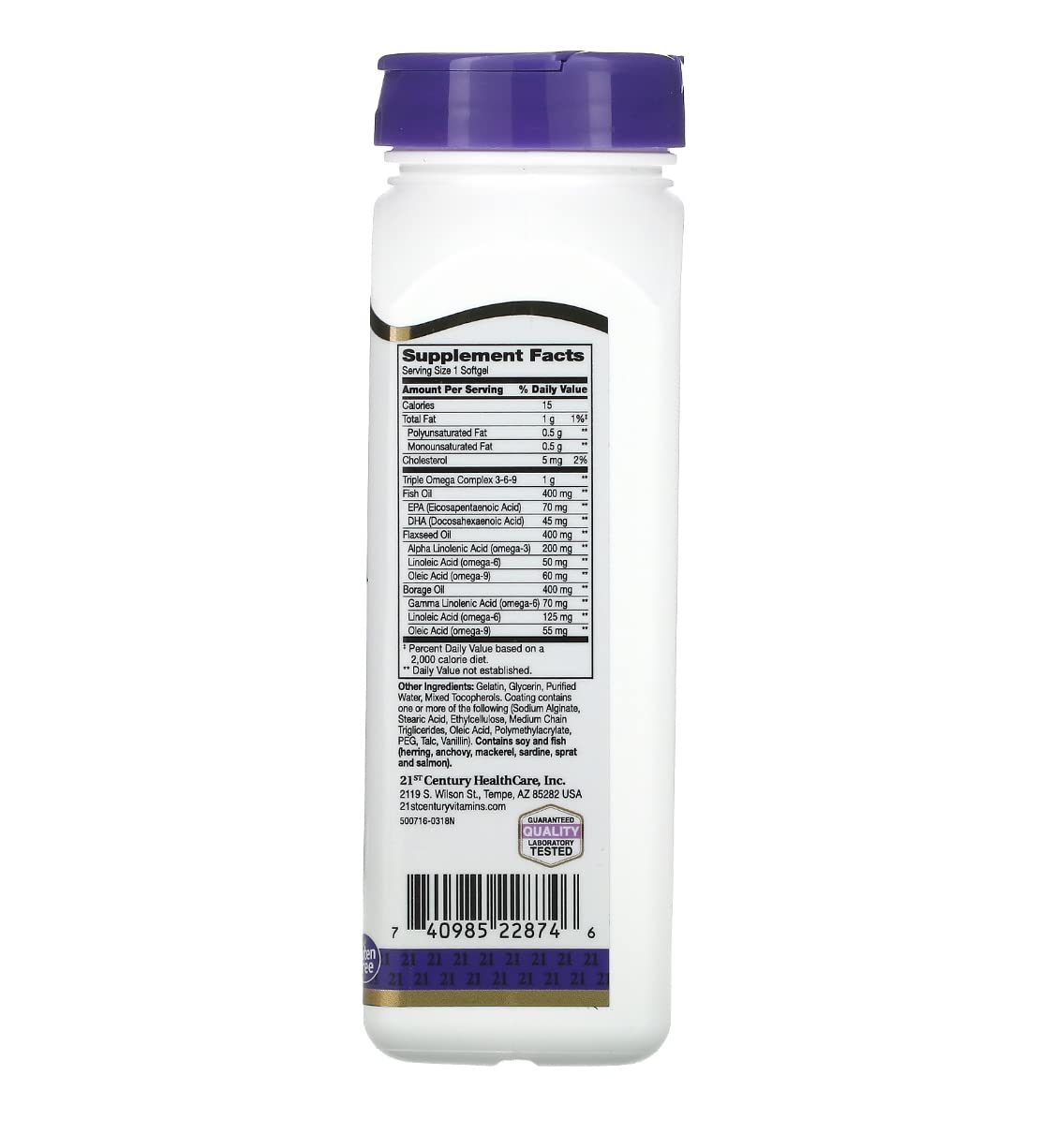 21st Century Triple Omega Complex 3-6-9 90 Softgels
