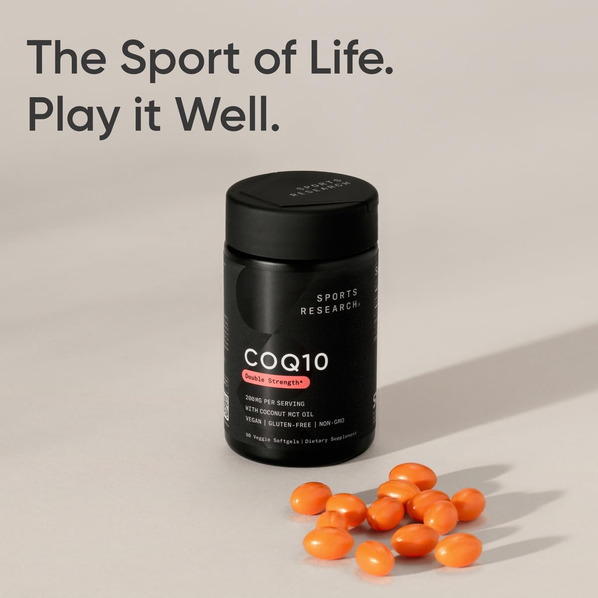 Sports Research CoQ10 200mg Softgels, 90 Count