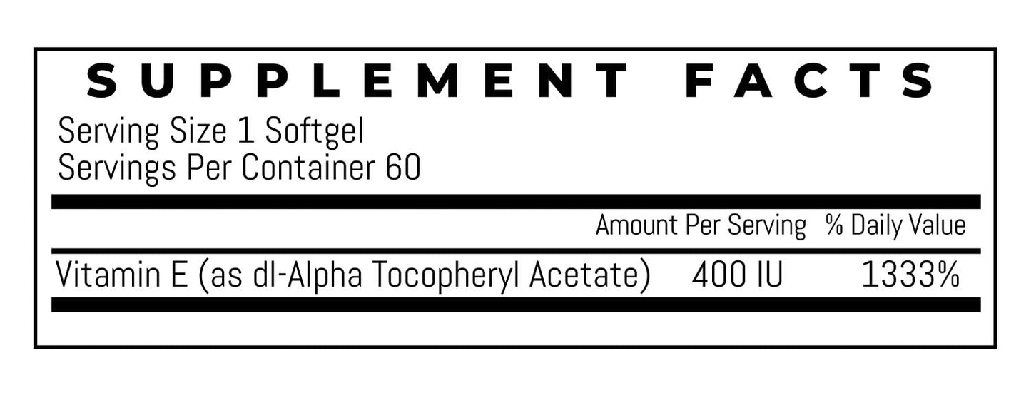 TRIOMEDICA Trio-E 400 IU Vitamin E dl-Alpha Softgels, 60 Count