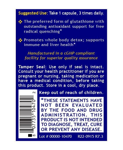 Quantum Nutrition QNL Glutathione Support Capsules 60 Count