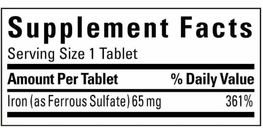 nalkot Iron 65 mg Tablet, 365 Tablets