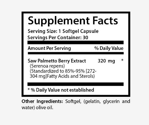 Sport Supplements Saw Palmetto Berry Extract 320mg Capsule 1 Count
