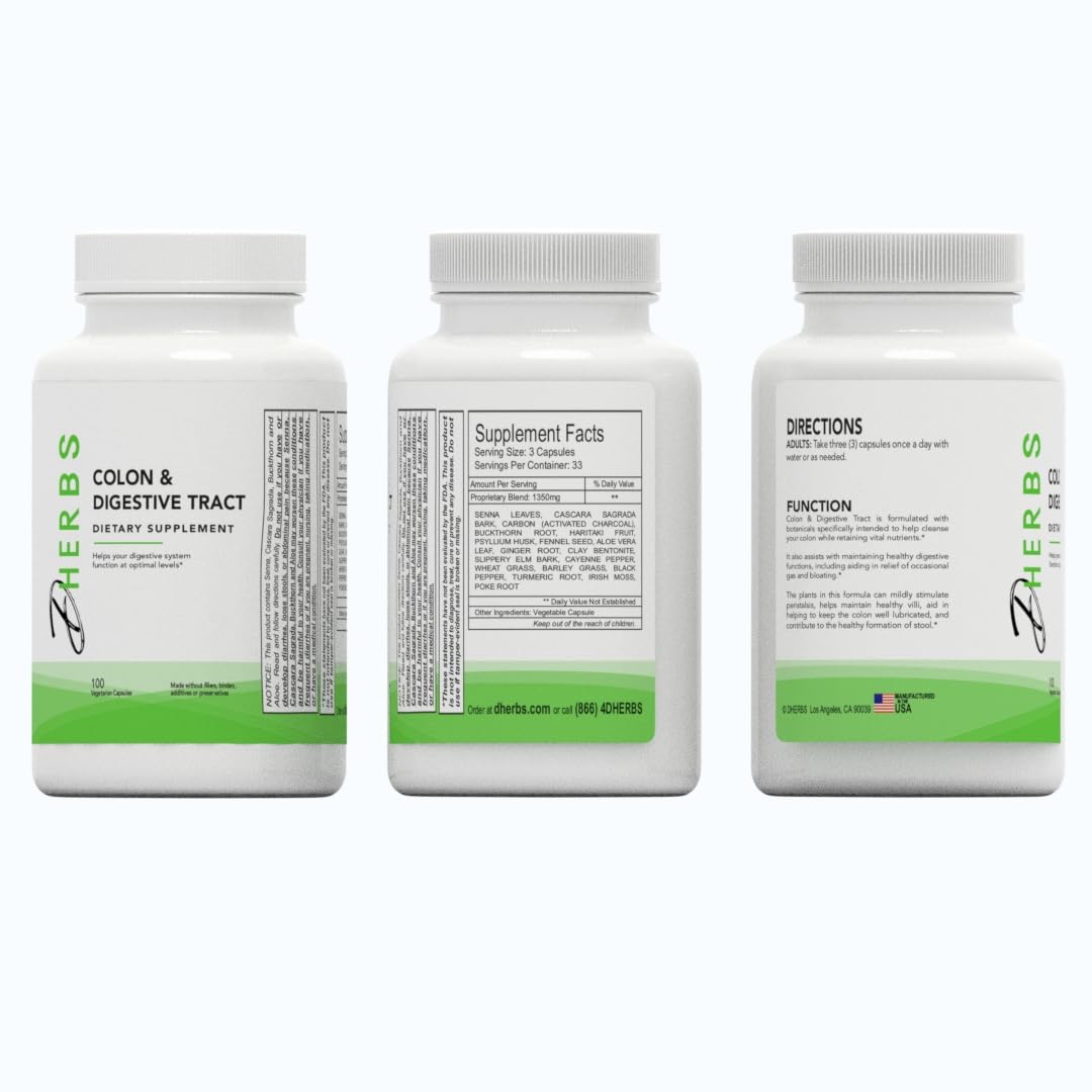 Dherbs Colon & Digestive Tract Capsule 1