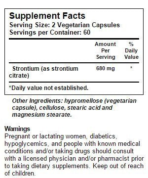 Vitacost Brand NSI Strontium 680 mg per Serving Capsules, 120 Count
