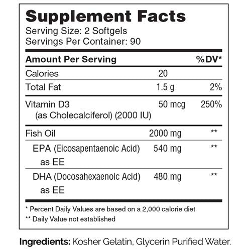 Zahler Omega 3 Platinum +D Softgels 90