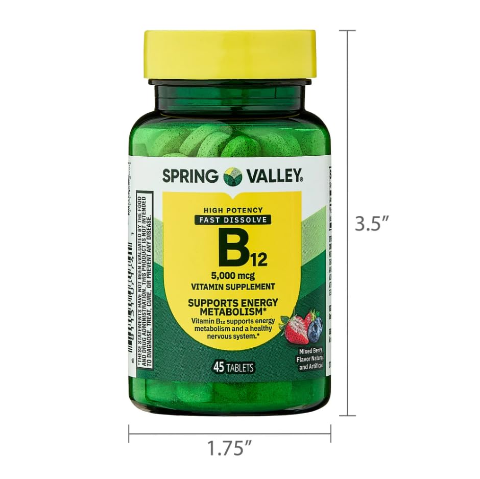 Generic Vitamin B12 Fast Dissolve Tablets, 5000 mcg, 45 Count