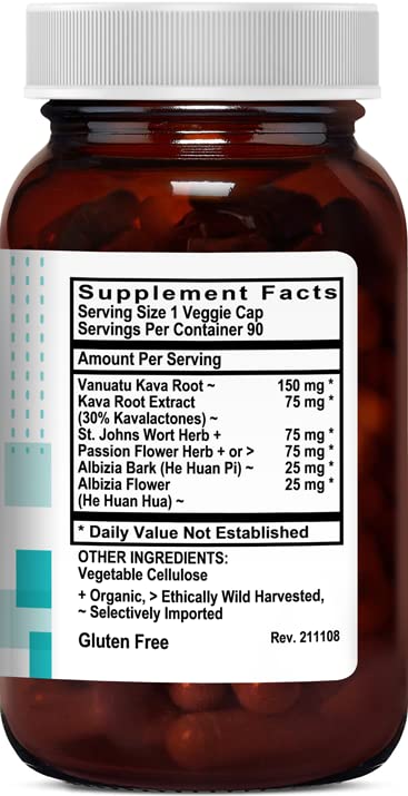 Kovite Kava Gold with Albizzia Vegetable Capsules, 90 Capsules