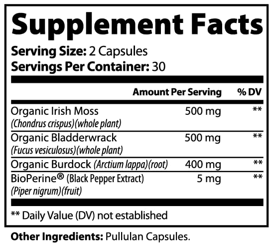 BLK Madonna Sea Moss Super-Blend Capsule, 60 Count