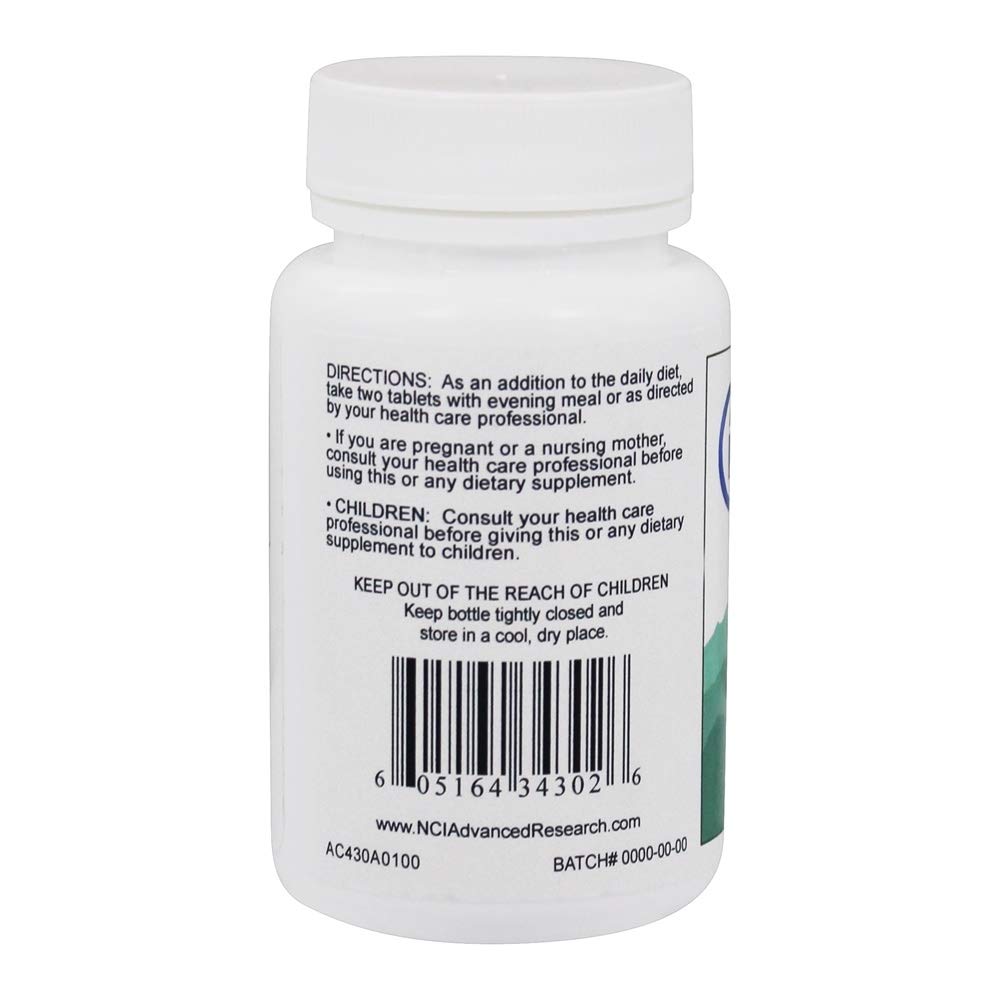 NCI Advanced Research Calcium Aspartate Tablets, 350 Mg, 100 Count