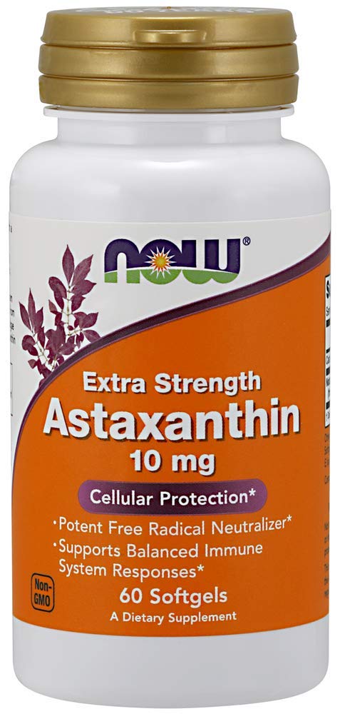 NOW Foods Astaxanthin 10 mg Softgels, 60 Softgels