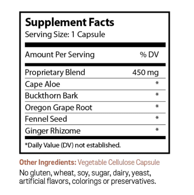 Natures's cue Kosher Occasional Constipation Care Regular Essential Colon Cleanser Capsules 250