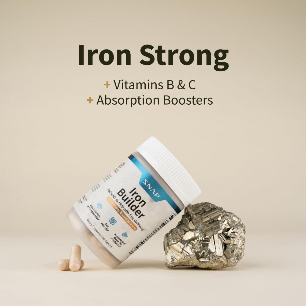 Snap Supplements Natural Iron Builder Supplements 60 Capsules