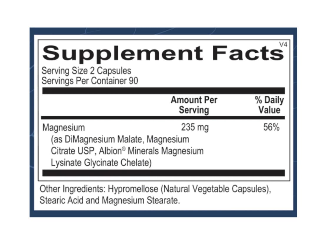 Rooted Intuition Tri-Magnesium Chelate - 3-Form Highly Absorbable Magnesium for Muscle Relaxation, Energy & Heart Support, Gentle on Stomach, Non-GMO Gluten Free, 180 Capsules