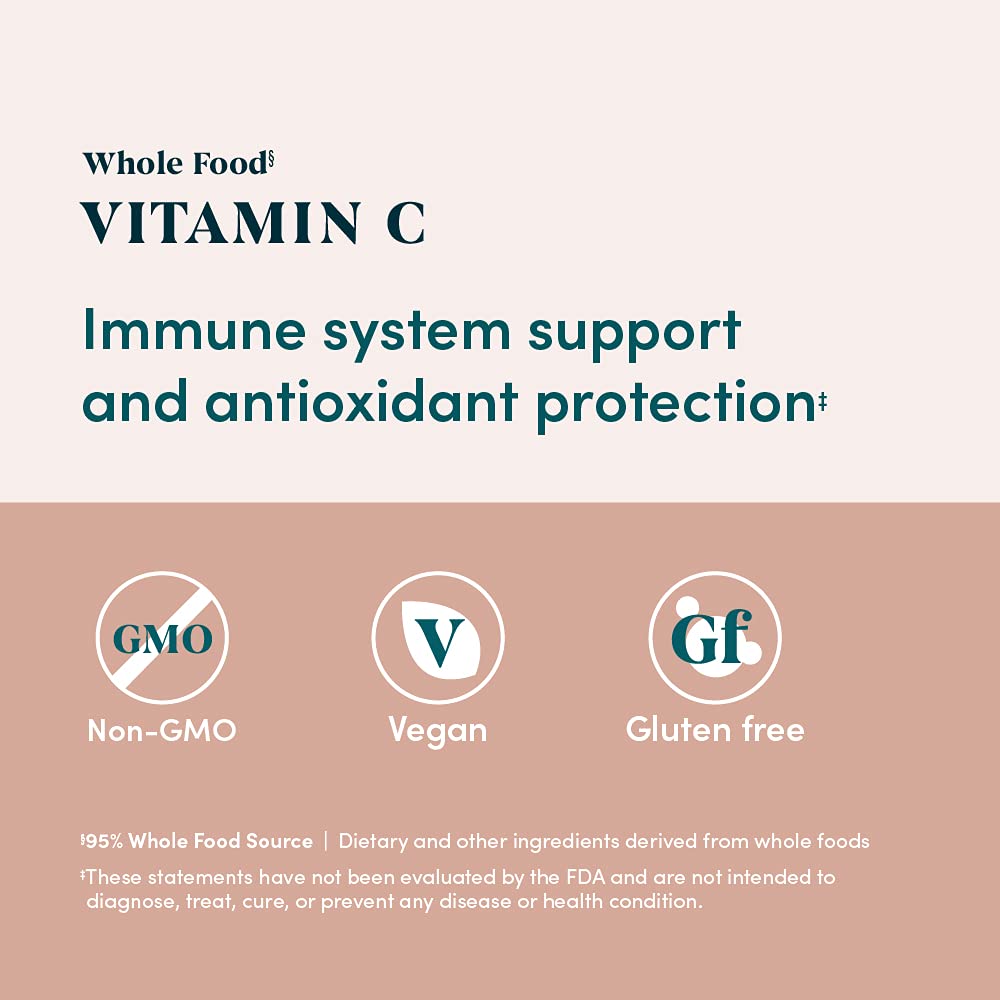 Amazon Elements Whole Food Vitamin C Capsule, 60 Capsules