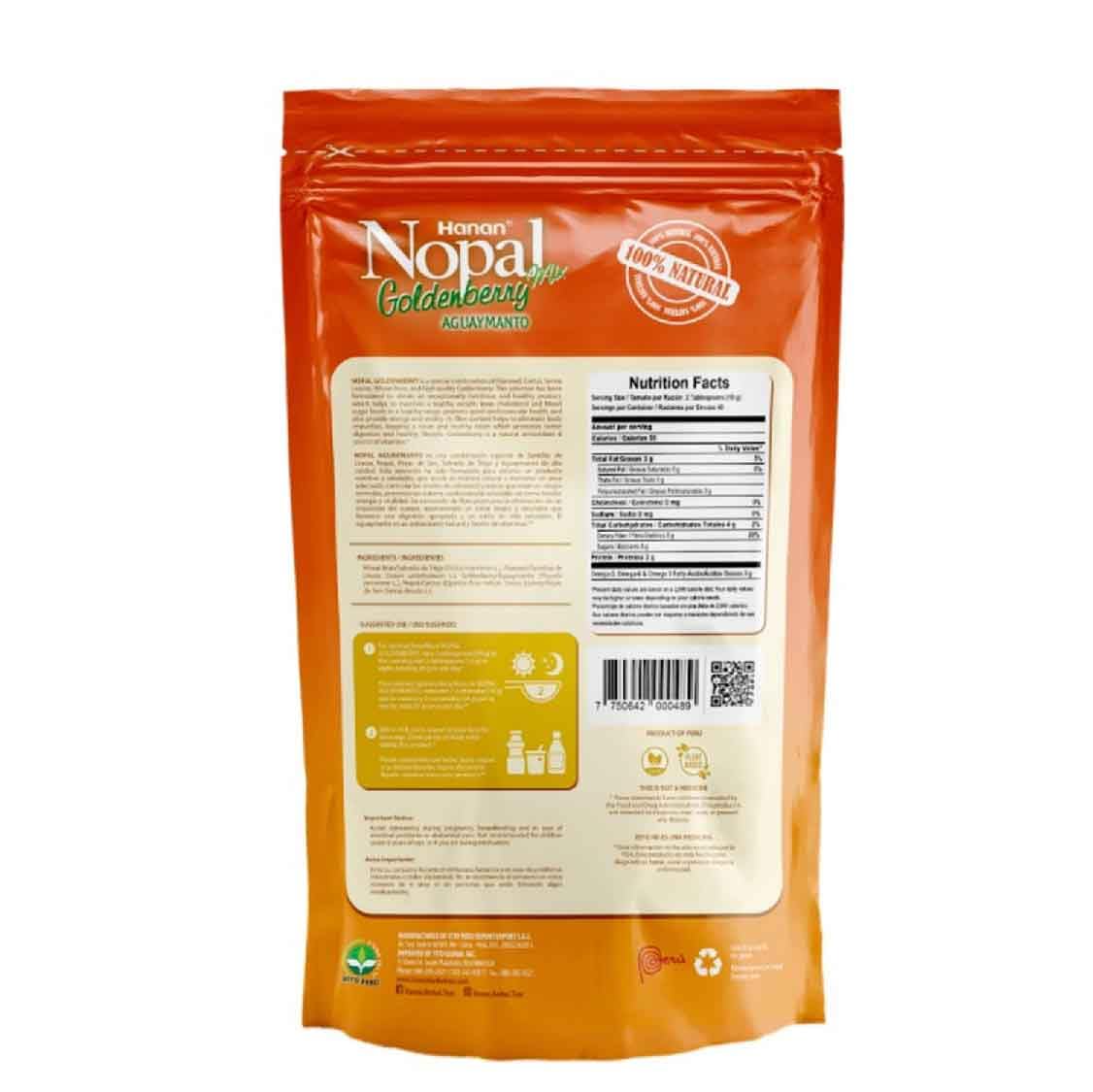 NOPAL MIX Goldenberry High Fiber Blend Powder, 16 oz