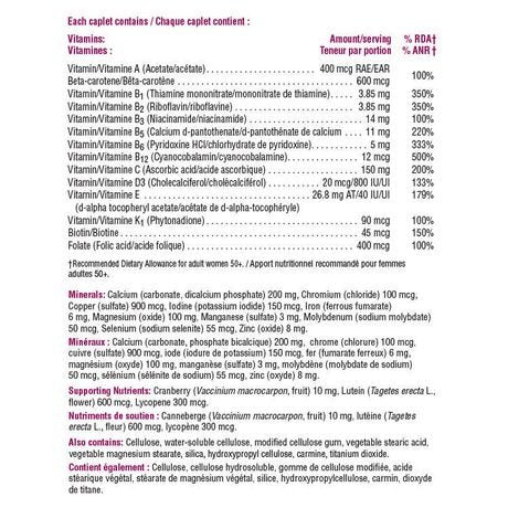 Jamieson 100% Complete Multivitamin for Women 50+ Capsules, 90 Count