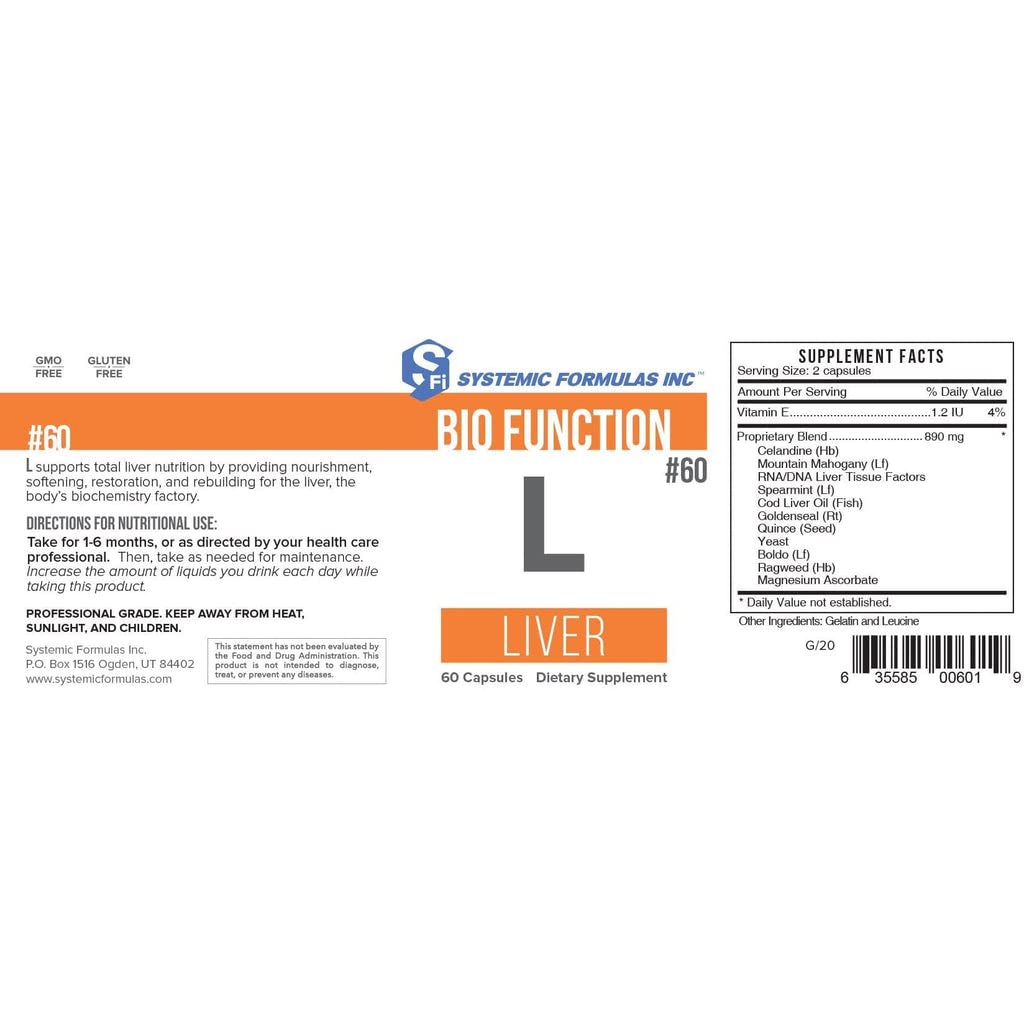 Systemic Formulas L - Liver 60 Capsules