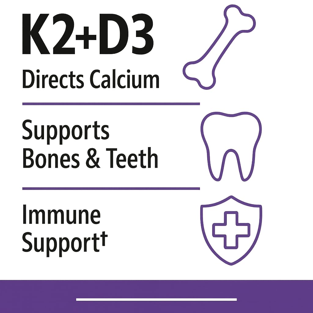 Webber Naturals K2 + D3 120 mcg/1000 IU Softgels, 1 Count