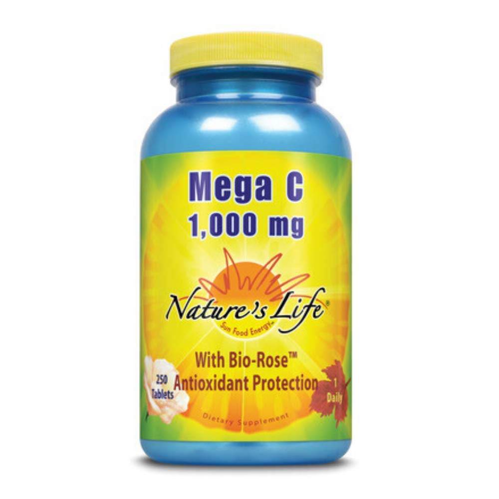 Nature's Life Mega C 1,000 Capsules and Tablets 250 Count