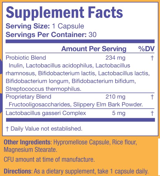 Bari Life Probiotic Supplement, Post-Op Bariatric Probiotics for Digestive Health, Capsule, 1 Count