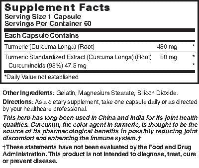 Nature's Blend Turmeric 500 mg Capsules, 60 Count